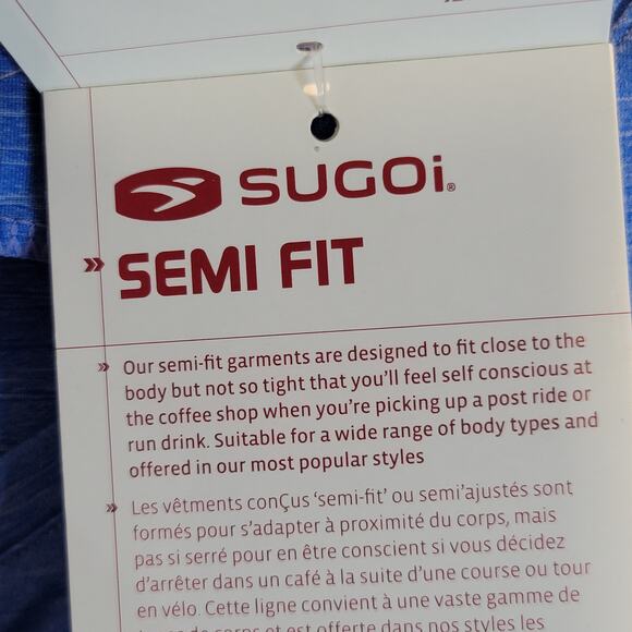 Sugoi Cycling Shirt RPM Jersey Womens Sz Large Blue Short Sleeve Semi-Fitted - Picture 13 of 13